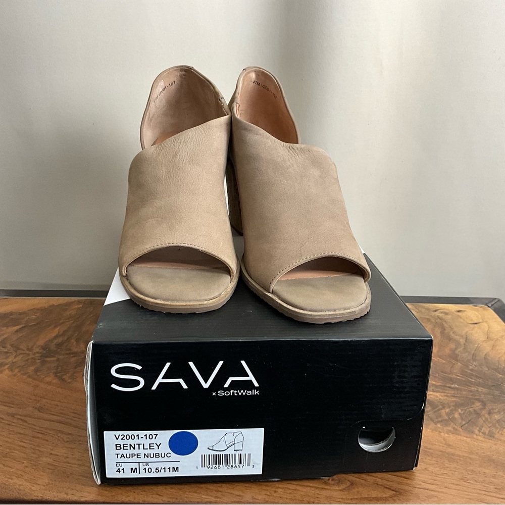 Sava Bentley Taupe Leather D’Orsay Sandal, EU Size 41, New in Box - Picture 8 of 8